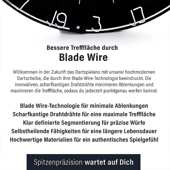 Home Deluxe Dartscheibe GOOD DARTS FINISH Klassisch ohne Surround - 