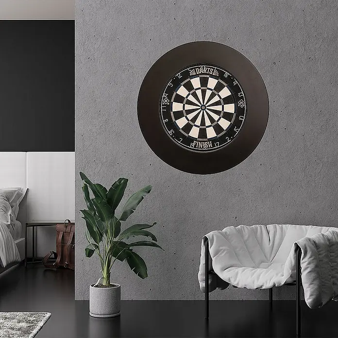Home Deluxe Dartscheibe GOOD DARTS FINISH Modern mit Surround - 