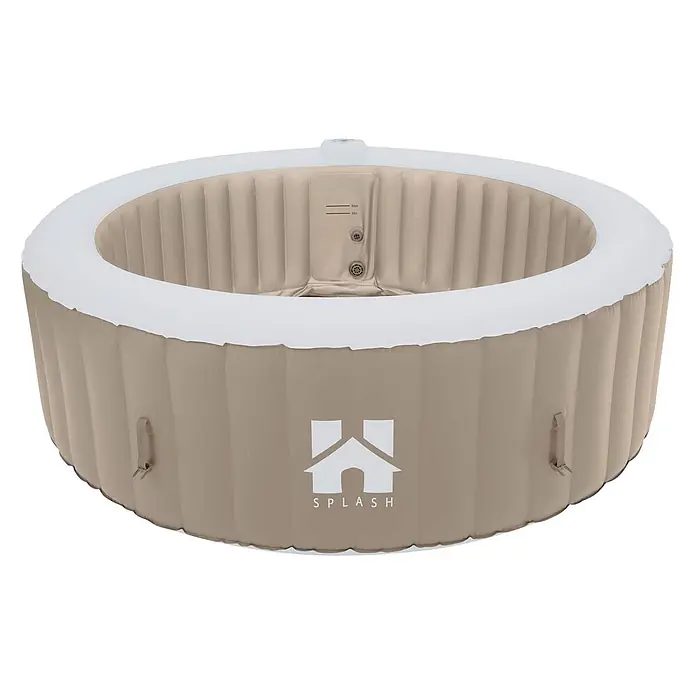 Home Deluxe Außen-Whirlpool SPLASH inkl. Abdeckung - Beige, Max. Personenzahl: 6 Stk.