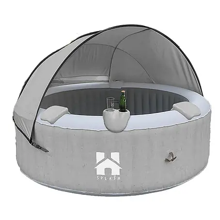 Home Deluxe  Außen-Whirlpool SPLASH inkl. Kissen, Getränkehalter und Sonnendach