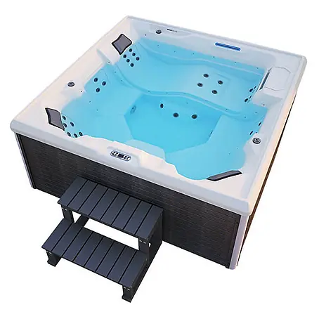 Home Deluxe  Außen-Whirlpool STREAM BIG inkl. Treppe und Thermoabdeckung