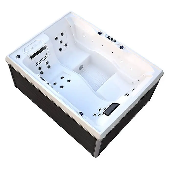 Home Deluxe Außen-Whirlpool STREAM inkl. Treppe und Thermoabdeckung - Anthrazit, Max. Personenzahl: 3 Stk.
