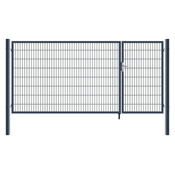 Home Deluxe Doppelflügel Gartentor ADITUS Anthrazit 160 x 350 cm - 