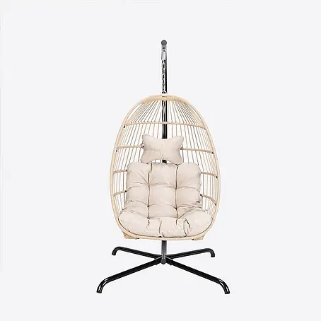 Home Deluxe Hängesessel LOMA Beige 1-Sitzer