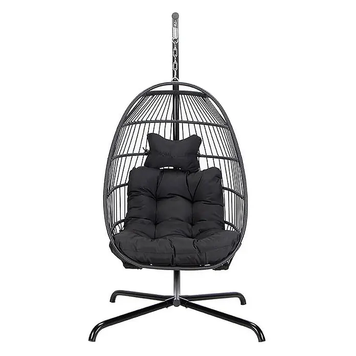 Home Deluxe Hängesessel LOMA Schwarz 1-Sitzer - 