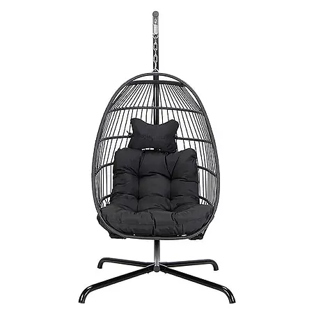 Home Deluxe Hängesessel LOMA Schwarz 1-Sitzer