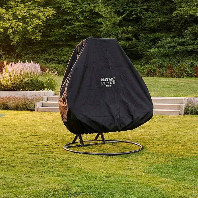 Home Deluxe Hängesessel Regenabdeckung CAPE TWIN Schwarz - 