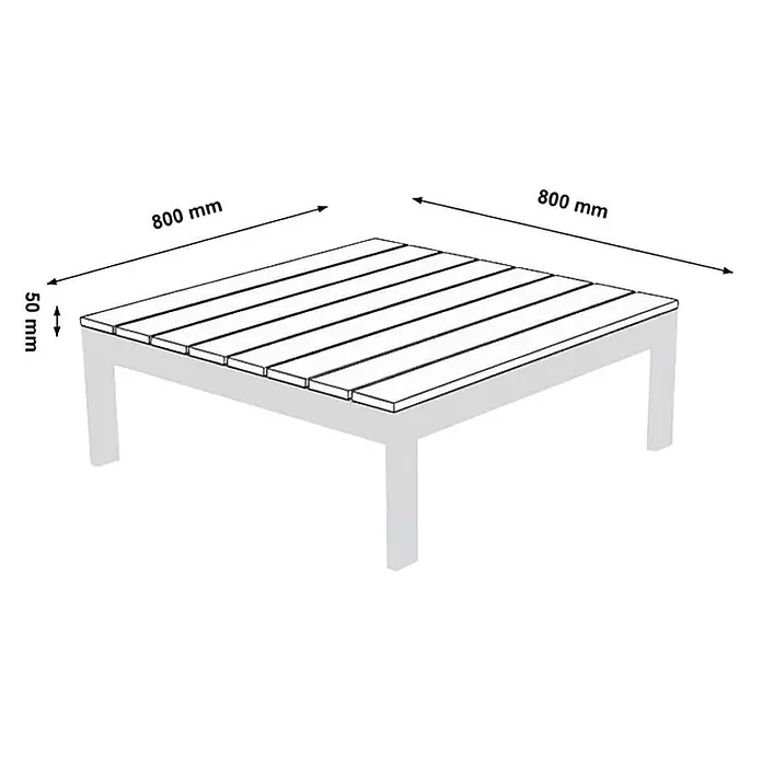 Home Deluxe Tischplatte RIO TISCHPLATTE Anthrazit - 