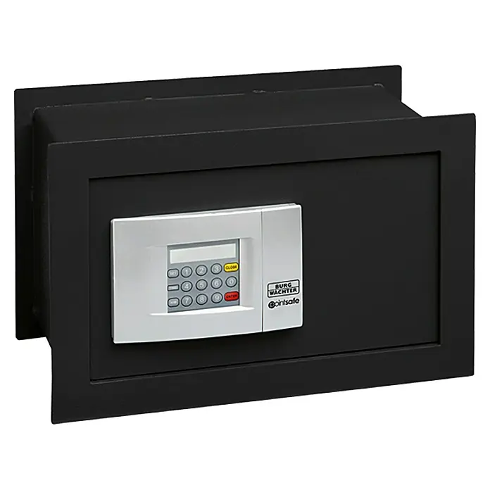 Burg-Wächter PointSafe Caja fuerte empotrable PW3 E - 39 x 19,5 x 26 cm, Volumen: 10,3 l, Cerradura de combinación electrónica - En la imagen se muestra la caja fuerte para muebles de Burg Wächter con cerradura electrónica. Protección ideal para objetos de valor en casa o en la oficina.