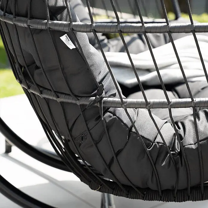 Home Deluxe Hängesessel LOMA Schwarz 2-Sitzer - 