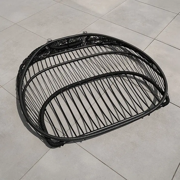 Home Deluxe Hängesessel LOMA Schwarz 2-Sitzer - 
