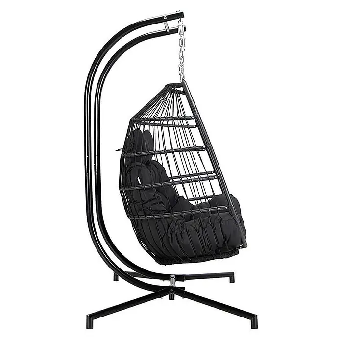 Home Deluxe Hängesessel LOMA Schwarz 2-Sitzer - 