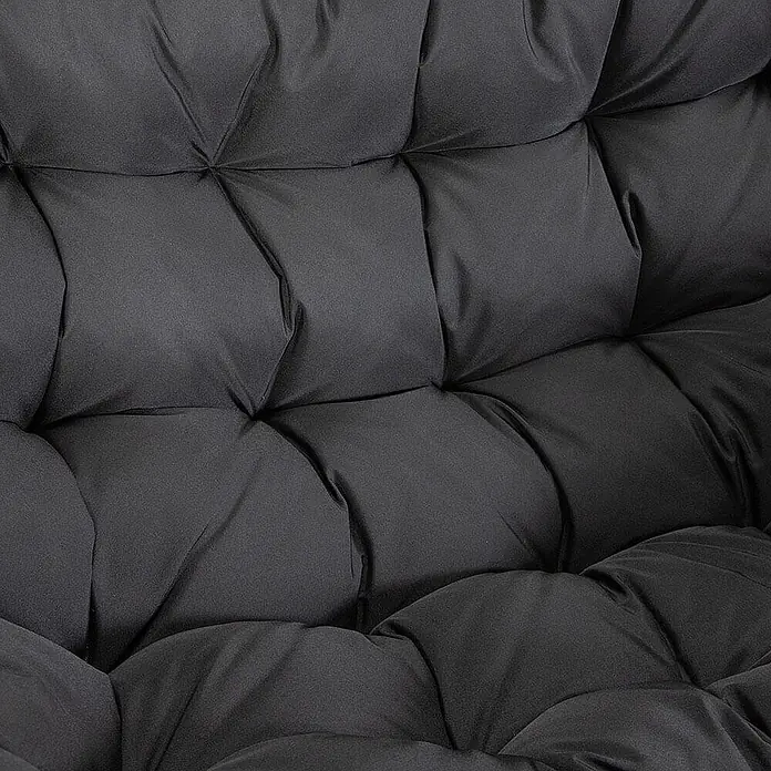 Home Deluxe Hängesessel LOMA Schwarz 2-Sitzer - 
