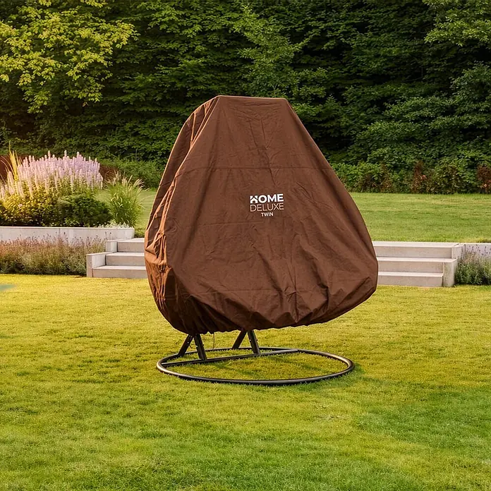 Home Deluxe Hängesessel Regenabdeckung CAPE TWIN Braun - 
