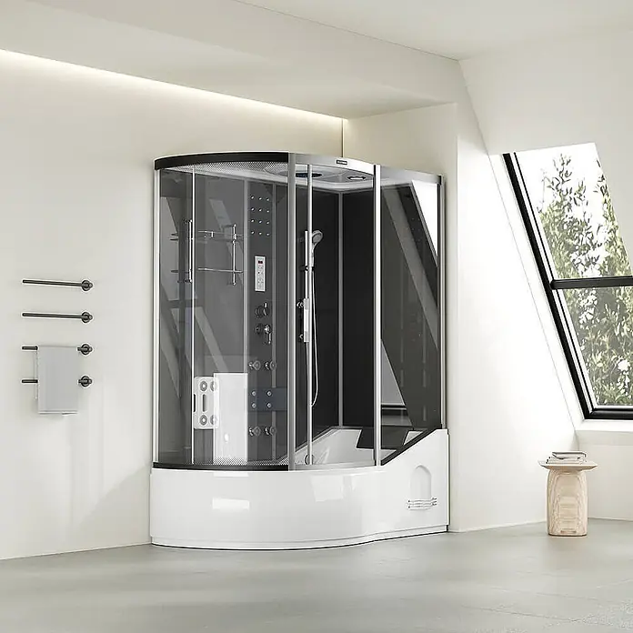 Home Deluxe Komplettdusche ALLIN 2IN1 - Schwarz
