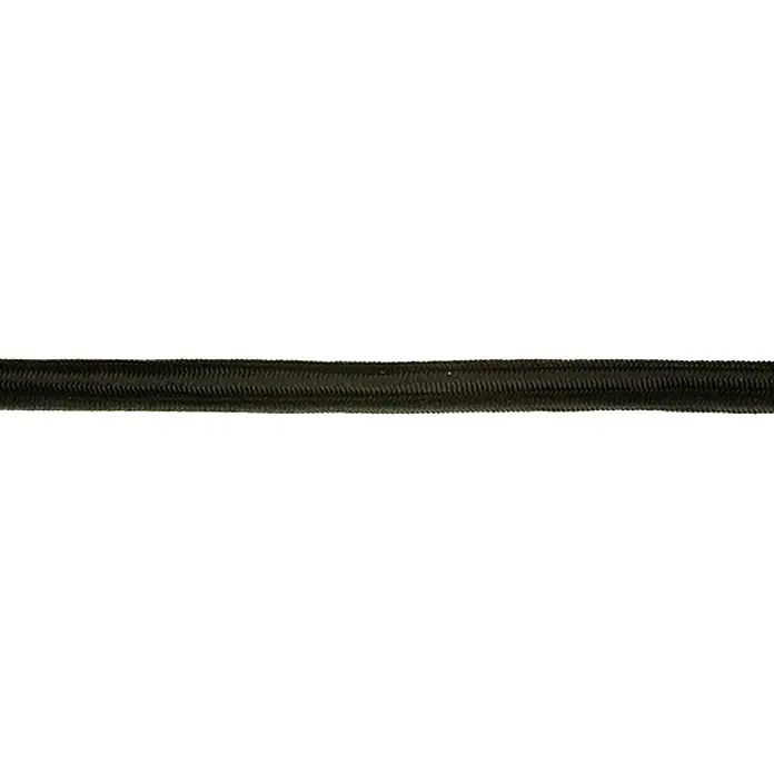 Stabilit Cuerda por metros - Diámetro: 4 mm, Poliéster, Negro - Banda elástica negra, ideal para una variedad de proyectos de costura y manualidades. Versátil y duradera para muchos usos.