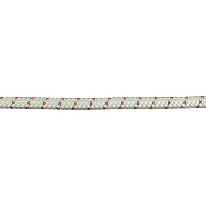Stabilit Cuerda de goma a metros (8 mm, Corte a medida, Blanco/Amarillo)