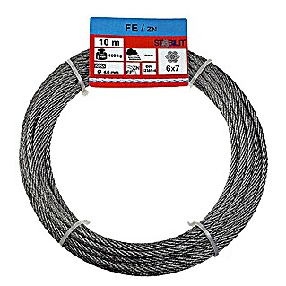 Stabilit Cable metálico (Ø x L: 4 mm x 10 m, Carga soportada: 160 kg, Acero)