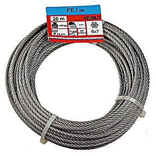 Stabilit Cable metálico (Ø x L: 4 mm x 20 m, Carga soportada: 160 kg, Acero)