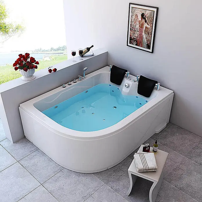 Home Deluxe Whirlpool BLUE OCEAN XL Ausrichtung Links - Weiß