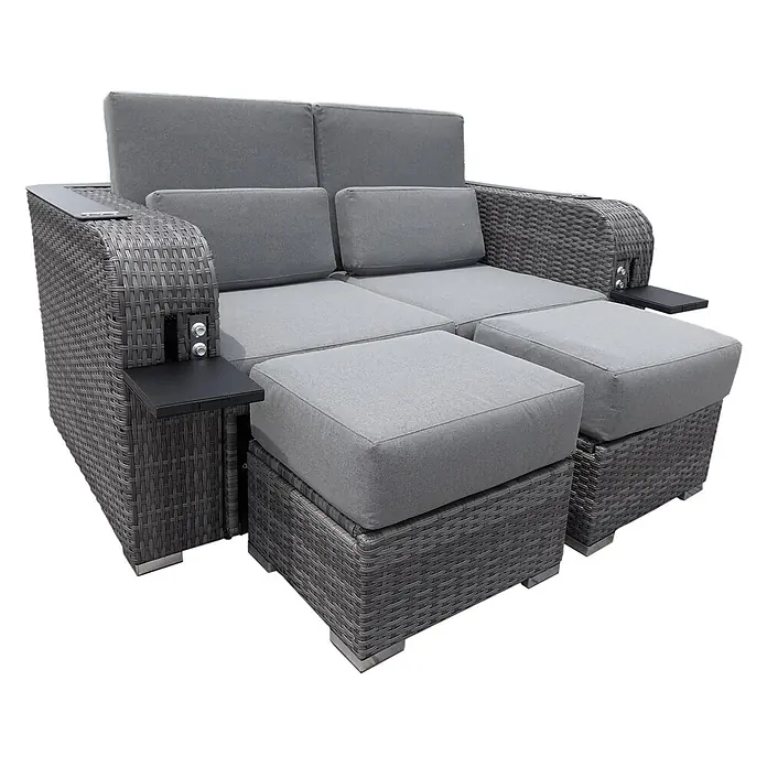 Home Deluxe Strandkorb HOLBY Mit Regenabdeckung - 