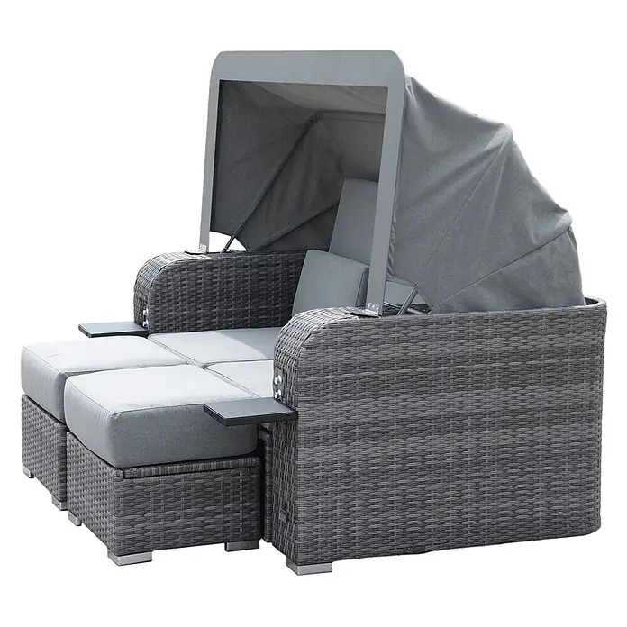 Home Deluxe Strandkorb HOLBY Mit Regenabdeckung - 