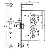 Stabilit Metalltür-Einsteckschloss (Universell einsetzbar, Falztüren, Profilzylinder PZ, Verriegelung: 2-tourig)