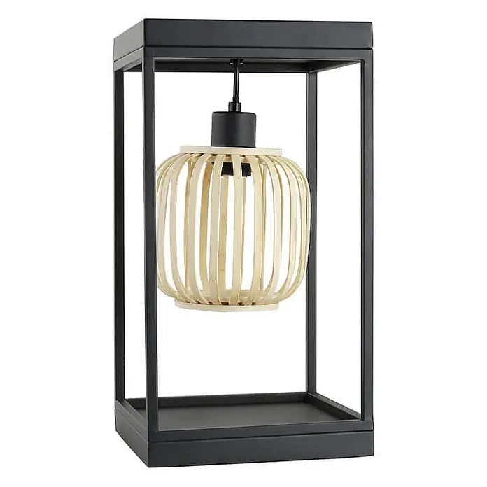 HOME DELUXE Tischlampe ZITA - Schwarz - 