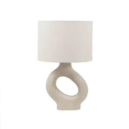 HOME DELUXE Große Tischlampe asymmetrisch LOLA - Beige