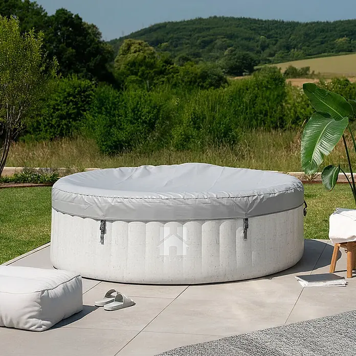 Home Deluxe Whirlpool Abdeckung CAPE SPLASH Farbe: Grau - Grau