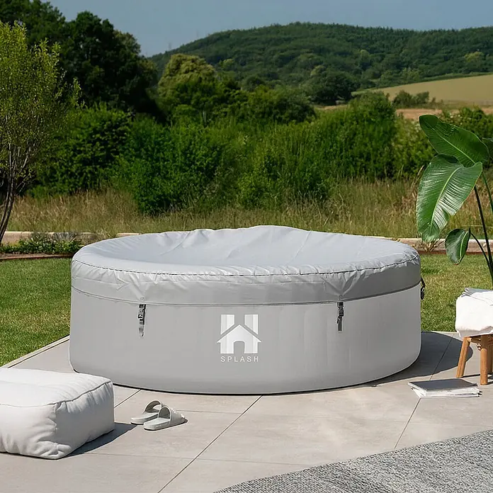 Home Deluxe Whirlpool Abdeckung CAPE SPLASH Farbe: Grau - Grau