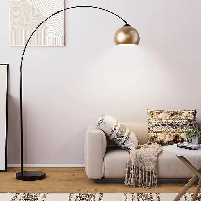 HOME DELUXE Bogenlampe aus Metall TALIA - Gold - 