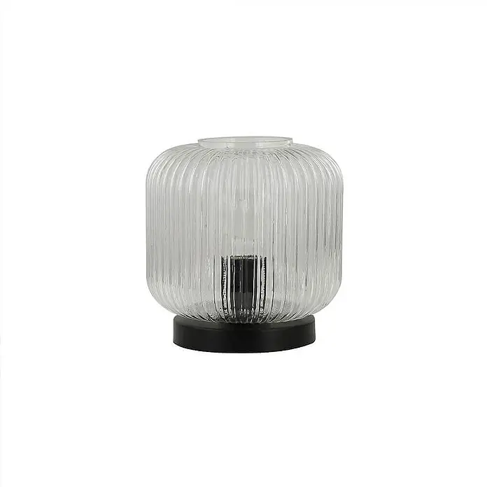 HOME DELUXE Tischlampe aus Glas LILY - Transparent - 