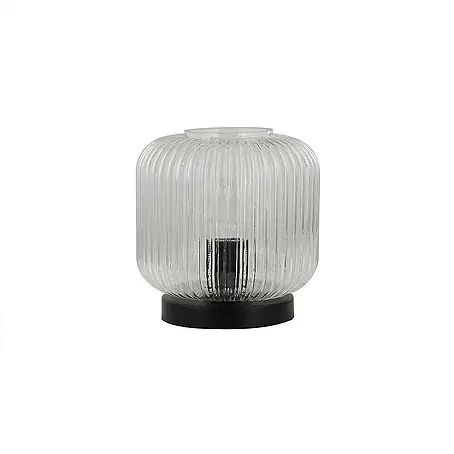 HOME DELUXE Tischlampe aus Glas LILY - Transparent