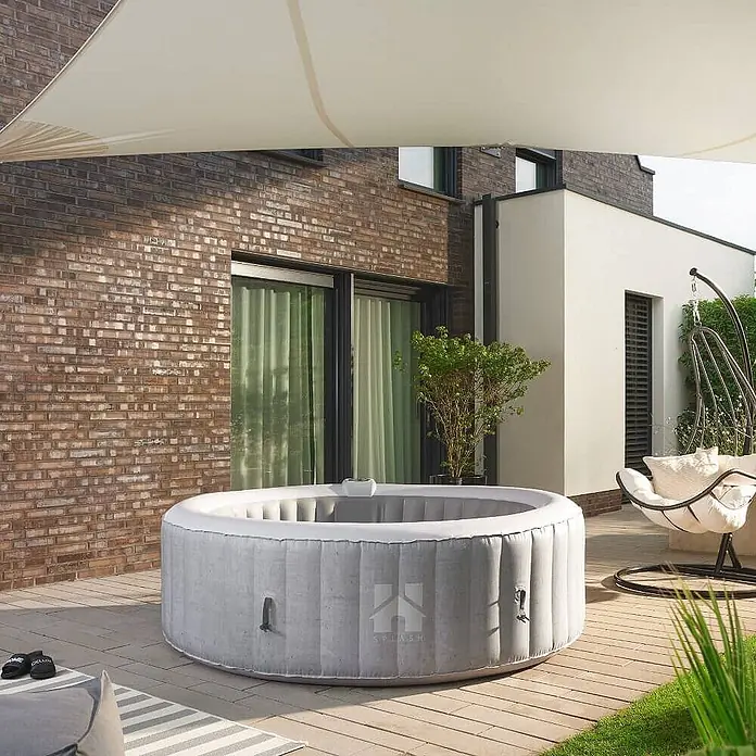 Home Deluxe Mobil-Whirlpool SPLASH inkl. Abdeckung - Beton