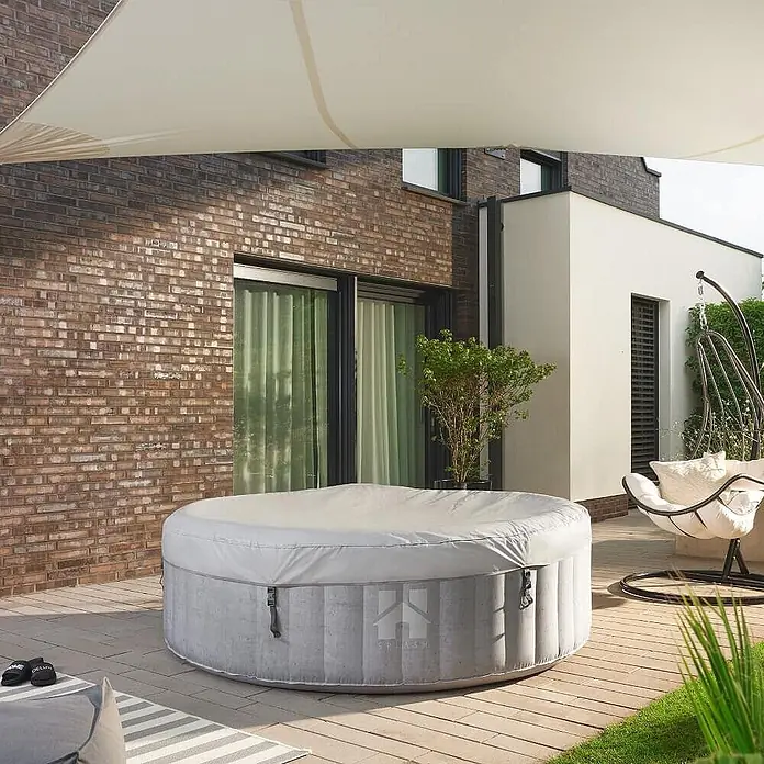 Home Deluxe Mobil-Whirlpool SPLASH inkl. Abdeckung - Beton