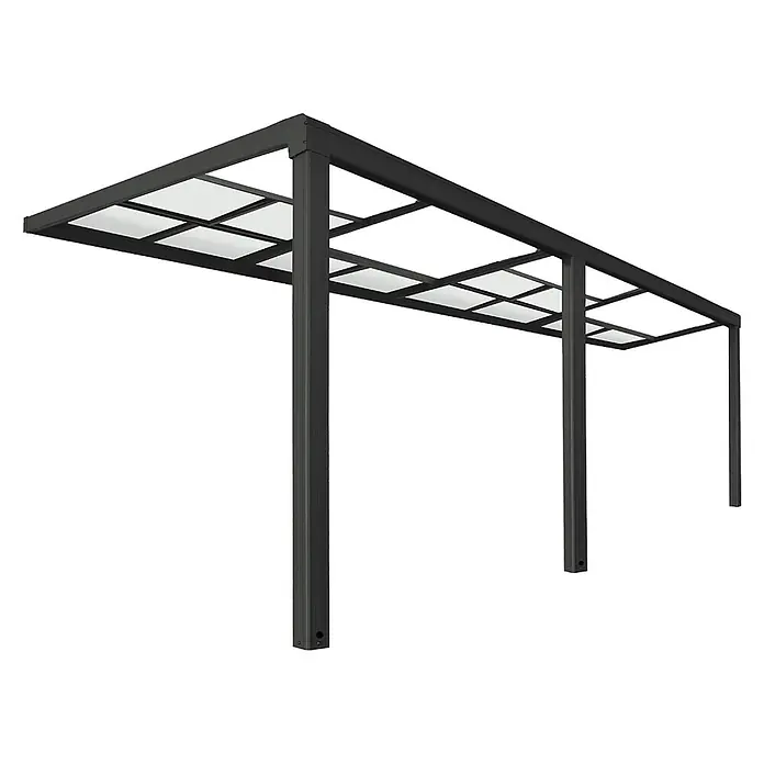 Home Deluxe Terrassenüberdachung SOLIS DELUXE Grau 579 x 295 x 233 / 272 cm - 
