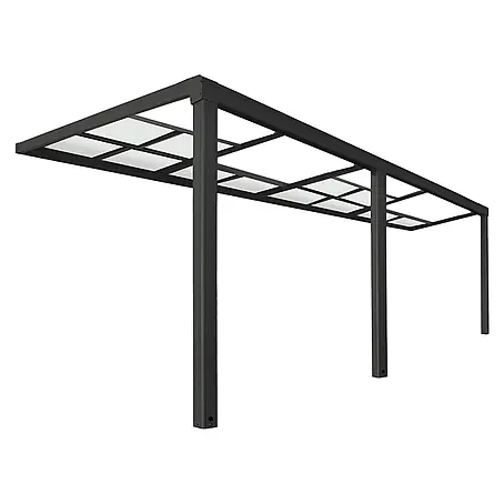 Home Deluxe Terrassenüberdachung SOLIS DELUXE Grau 579 x 295 x 233 / 272 cm