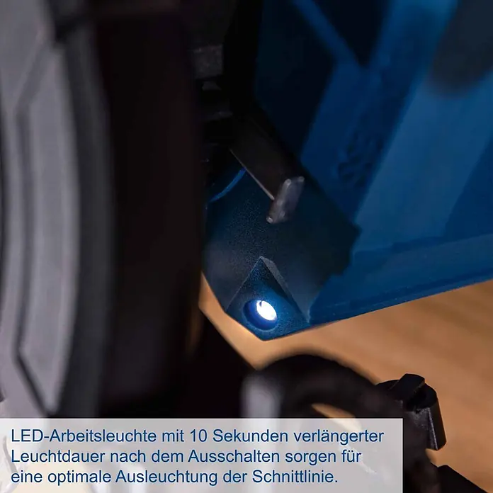 Scheppach IXES 20V Akku-Handkreissäge BC-HCS165-X - 20 V, Durchmesser Sägeblatt: 165 mm - Blaues Elektrowerkzeug mit integrierter LED-Arbeitsleuchte zur Beleuchtung der Schnittlinie.