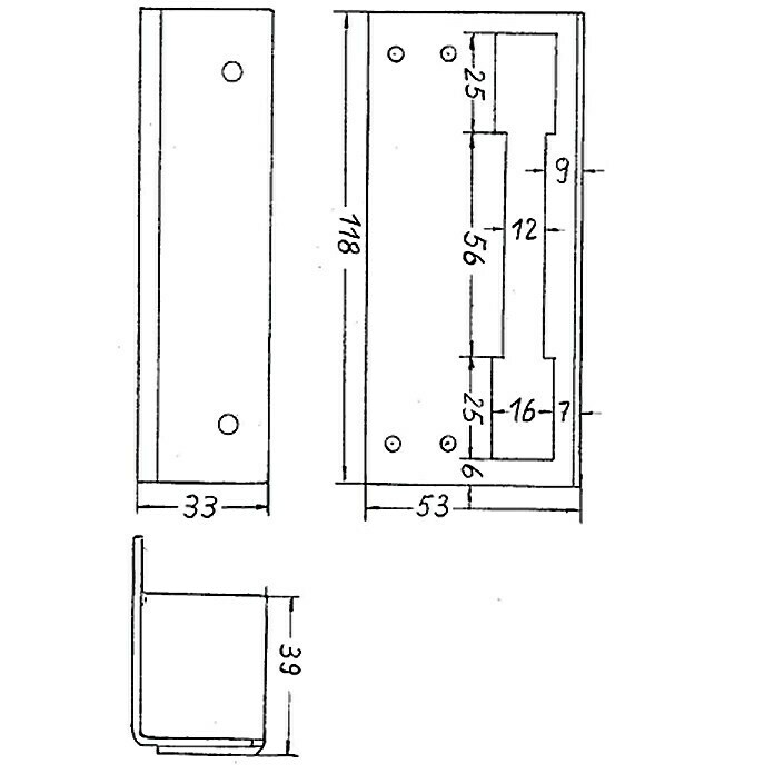 Stabilit Kasten-Riegelschloss (Profilzylinder PZ, Universell einsetzbar, Zimmertür)