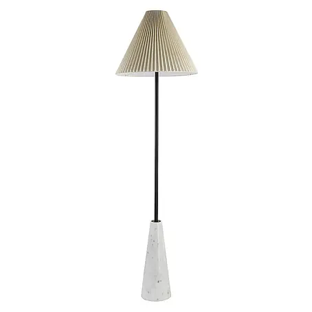HOME DELUXE Stehlampe in Marmoroptik - Weiß