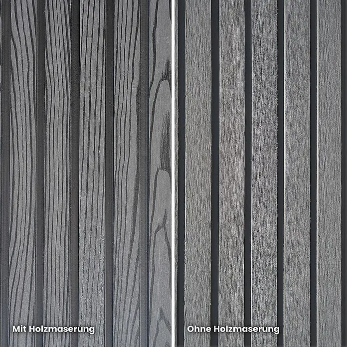 Home Deluxe WPC Sichtschutzzaun CALLADO PREMIUM 115 cm 2 x Element + 3 x Pfosten - 