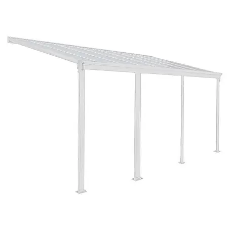Home Deluxe Terrassenüberdachung SOLIS Weiß 618 / 625 x 303 / 300 x 278 / 226 cm