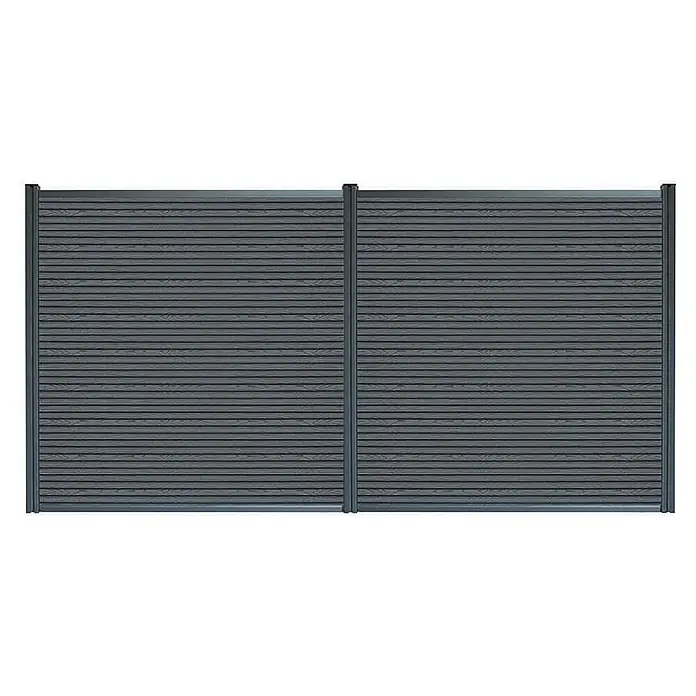 Home Deluxe WPC Sichtschutzzaun CALLADO PREMIUM 185 cm 2 x Element + 3 x Pfosten - 