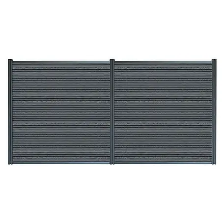 Home Deluxe WPC Sichtschutzzaun CALLADO PREMIUM 185 cm 2 x Element + 3 x Pfosten