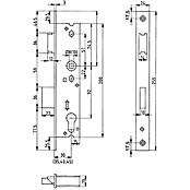 Stabilit Rohrrahmen-Einsteckschloss (Dornmaß: 30 mm, Universell einsetzbar, Profilzylinder PZ)