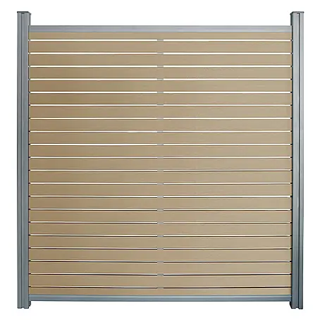 Home Deluxe WPC Sichtschutzzaun ALIRA Teak 1 x Element + 2 x Pfosten