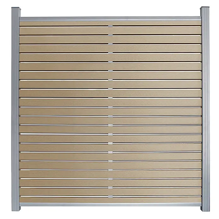 Home Deluxe WPC Sichtschutzzaun ALIRA Teak 1 x Element + 2 x Pfosten - 
