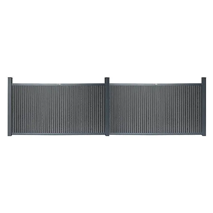 Home Deluxe WPC Sichtschutzzaun CALLADO PREMIUM 115 cm 2 x Element + 3 x Pfosten - 