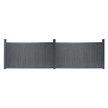 Home Deluxe WPC Sichtschutzzaun CALLADO PREMIUM 115 cm 2 x Element + 3 x Pfosten